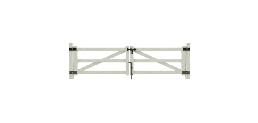 NewStead Vinyl 3 Rail Ranch Drive Gate 10' Wide x 4' High