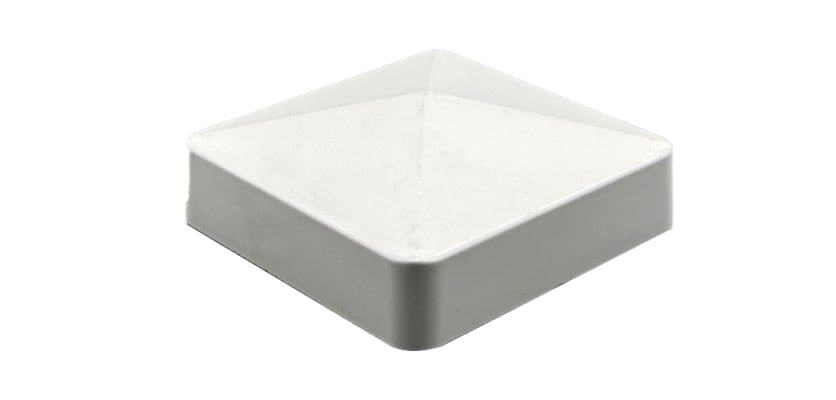 4" White Post Cap (flat cap) 