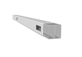 NewStead 5' Aluminum Stiffener for 5" Gate Post 