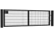 8' Wide x 4' HIgh Twin Wire Mesh Walk Gate Kit with Key Lock - Black