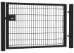 5' Wide x 5' High Twin Wire Mesh Walk Gate KIt with Lock Kit - Black