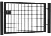 5' Wide x 5' High Twin Wire Mesh Walk Gate KIt with Digital Keypad Lock - Black