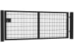 8' Wide x 5' High Twin Wire Mesh Walk Gate Kit with Key Lock - Black