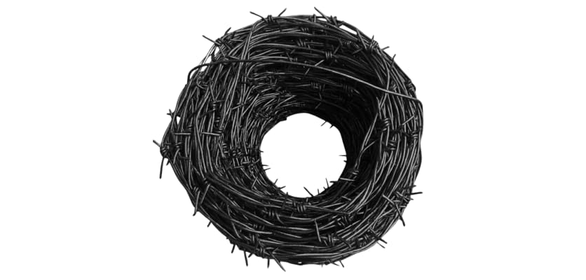 Black Barbed Wire Galvanised 4-Point Class 3, 1320' Roll