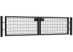 13' Wide x 4' High Twin Wire Mesh Drive Gate Kit with Lock Kit - Black
