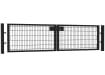 13' Wide x 4' High Twin Wire Mesh Drive Gate Kit with Key Lock - Black