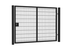 8' Wide x 7' High Twin Wire Mesh Walk Gate Kit