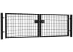 10' Wide x 5' High Twin Wire Mesh Drive Gate Kit with lock kit - Black