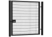 5' Wide x 8' High Twin Wire Mesh Walk Gate with Lock Kit - Black