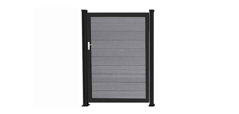 Wood Grain Light Gray Gate