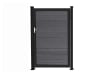 Wood Grain Anthracite Gray Aluminum Gate
