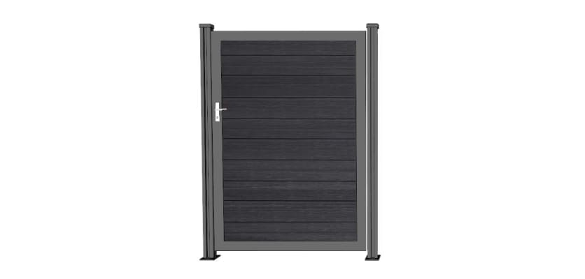 Wood grain ebony black walk gate