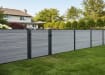 Gray gate ans fencing installed around the backyard
