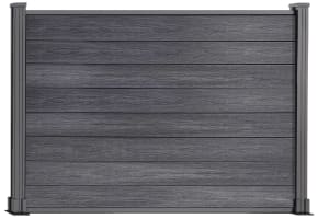 NewStead Embossed Anthracite Gray Wood Plastic Composite Fencing