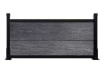 A 1 foot high NewStead Wood Composite Fence - Anthracite Gray with Black Posts 