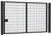 8' Wide x 8' High Twin Wire Mesh Walk Gate Kit with Digital Keypad Lock - Black