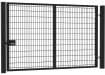 8' Wide x 8' High Twin Wire Mesh Walk Gate with Lock Kit - Black