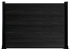 A 5 foot high Black NewStead Wood Plastic Composite Fencing with Black Posts 
