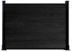 A 3 foot high Black NewStead Wood Plastic Composite Fencing with Silver Posts 