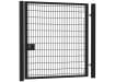 8' Wide x 10' High Twin Wire Mesh Walk Gate Kit with Digital Keypad Lock - Black