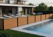 NewStead Wood Grain Teak Wood Plastic Composite Fencing installed around pool