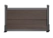 1ft high walnut composite fencing with silver posts