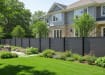 Anthracite Gray Wood Plastic Composite Fencing installed around house