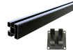 Black Aluminum Post with Post Base