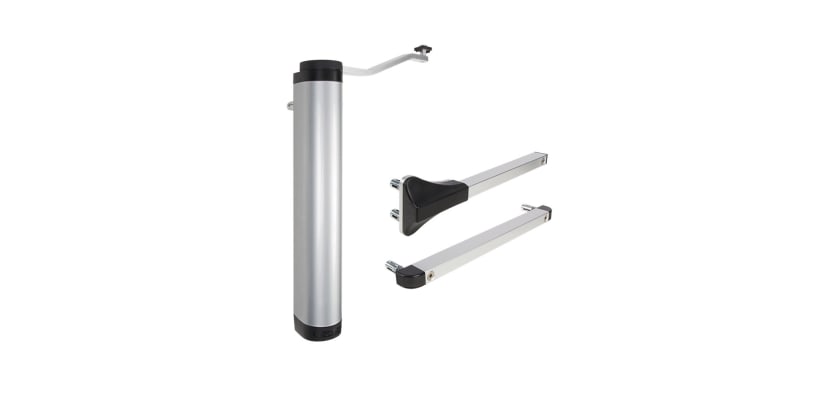 A Silver Locinox Verticlose-2 Hydraulic Gate Closer 