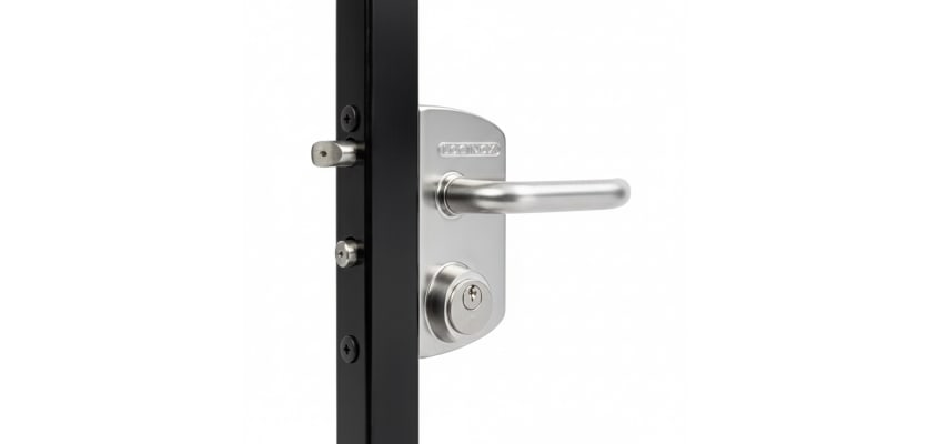 Locinox US Mortise Cylinder Gate Lock LUKY50J5LGMAB - Silver