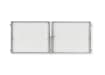 48 in. x 96 in. galvanized chain-link double swing residential drive gate leaf pair with 2 in. diamond mesh panels