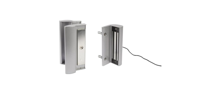 Locinox MAG 3000 Surface Mounted Magnetic Lock with Integrated Handles - Silver 