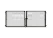 60 in. x 96 in. black vinyl-coated chain-link double swing residential drive gate leaf pair with 2 in. diamond mesh