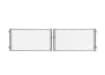 Commercial chain-link drive gate 72" x 96" galvanized leaf pair, 9-gauge mesh, 1-5/8" frame
