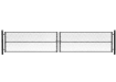 72" x 168" black chain link double drive gate, 9 gauge 2" mesh, 1-5/8" steel frame