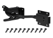 All of the components included with the Universal Wide Plated Gate Latch