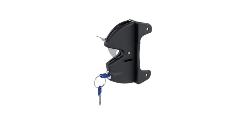 Key lockable self-latching outdoor gate latch with keys
