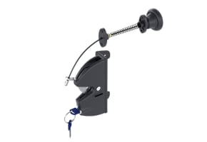 Universal Key Lockable Gate Latch with Spring Loaded Pull Collar