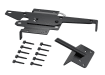 Heavy-duty universal gate spring latch kit with mounting bracket and screws