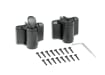 Adjustable tension self-closing gate hinges with mounting screws and Allen key