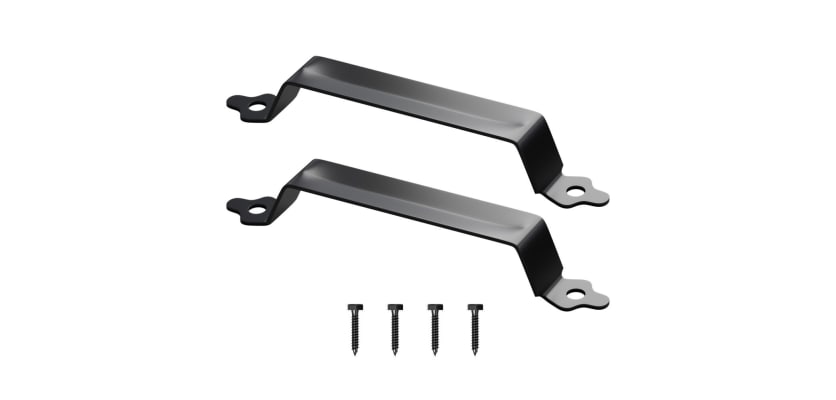 Black heavy-duty gate pull handles with mounting screws set
