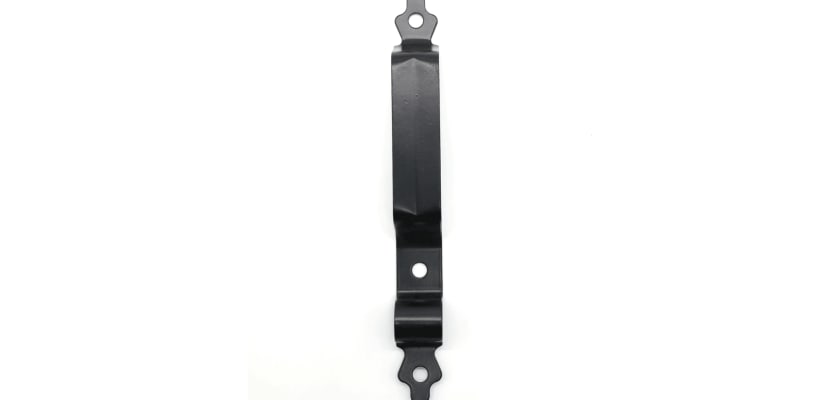 Black steel gate handle 8-7/8 inch heavy-duty pull handle for wood vinyl or metal gates