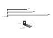 24 inch gate drop rod dimension image with bracket measurements