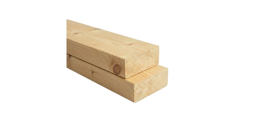 Natural Japonica cedar dimensional lumber boards stacked – light unfinished timber beams for fencing rails, framing and outdoor construction