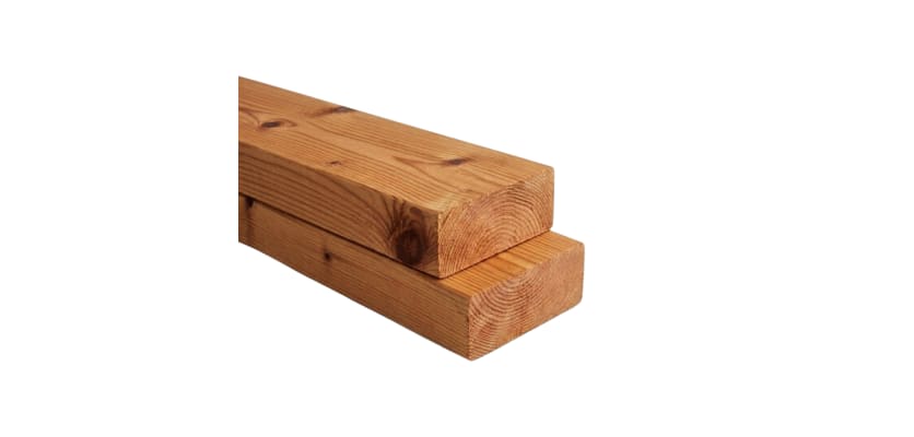 Western Red Cedar dimensional lumber beam – natural untreated wood grain stacked timber close-up
