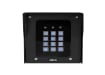 AES SA-PBK-US standalone gate keypad pedestal model with blue backlit keypad for outdoor access control