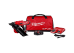 Milwaukee M18 FUEL 30° cordless framing nailer kit – red nail gun with battery, charger, and contractor tool bag product set