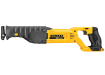 DeWalt 20V MAX cordless reciprocating saw – yellow and black demolition saw side profile product view