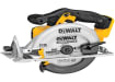 DeWalt 20V MAX cordless circular saw – yellow and black 6-1/2 in blade construction saw angled product view