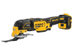 DeWalt 20V MAX XR oscillating multi-tool – yellow and black cordless brushless multi-tool angled product view